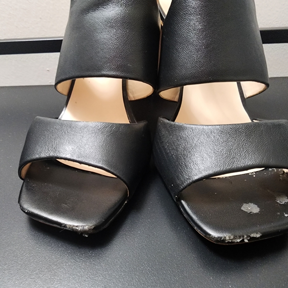 Enzo Angiolini Chic Black Open-Toe Heels - Picture 10 of 11